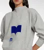 Swefshirts Isabel Marant Flocking Designer Sweatshirt نصف رقبة مرتفعة حلقة فضفاضة سترة نساء أزياء pullover hoodie
