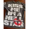 Men's TShirts Real Po Hellstar Tshirt Devil Letter Print High Street Retro Casual Loose Men Women Short Sleeve T Shirt Summer Top Tee 230830