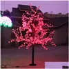 Dekoracje świąteczne LED sztuczne kwiat wiśni Light Tree Light 1152pcs BBS 2M Wysokość 110/220 VAC Odporna deszcz na zewnątrz Zastosowanie Drop Otjyr