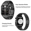 Caixa de aço inoxidável + pulseira para Apple Watch série 8 7 6 5 4 40mm 44mm 41mm 45mm Kit de modificação de caixa de banda de metal para iWatch Ultra 49mm Mod Kit