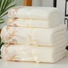Set z mikrofibry ręcznika luksusowy haft haftowany prezent kąpielowy Szybkie suche ręczniki frotte łazienka 1/3PCS