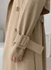 Women's Trench Coats Windbreaker Medium And Long Style Spring Autumn Minority Wear Simple Versatile Double-breasted Vest Coat
