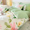 Bed Skirt 2023 Small Fresh Cotton On Four Sets Of Bedding Sheet Cover Dormitory Three-Piece Hat Model