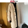 Uomo Misto Lana LAPPSTER Uomo Moda Coreana Giacca Invernale Cappotti Cappotto Oversize Harajuku Cappotto Maschile Giapponese Streetwear Giubbotti 230829