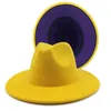 Wide Brim Hats Bucket hats fedoras wide brim hat Panama felt for male jazz church top cap british women men 230829