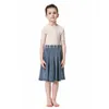 Tenues assorties pour la famille enfants femmes été solide demi-fermeture éclair côtelé strechy tee mère fille fille mode décontractée famille correspondant vêtements 230830