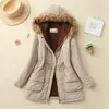 Kvinnors dikerockar 2023 Autumn Winter Women Cotton Jacka vadderad Casual Slim Coat Emborery Hooded Parkas Wadded Warm Overrock