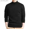 Maglione da uomo Pullover solido Collo a lupetto Primavera e autunno Abbigliamento Canottiera moda sottile Taglia da M a 4XL Buona elasticità Q230830