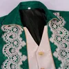 Men's Casual Shirts Mens Green Embroidery Steampunk Vintage Tailcoat Jacket Gothic Victorian Frock Coat Uniform Renaissance Pirate Halloween Costume 230829