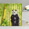 Tende da doccia Simpatico animale Panda Tenda da doccia Bambù verde Farfalla Fiore Cascata Forniture per il bagno Tende sospese con R230830