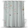 Tende da doccia Fiore Uccello Tende da doccia Impermeabile Arredamento bagno Tessuto con stampa 3D Tenda da doccia floreale Natura Scenario Tenda da bagno R230831