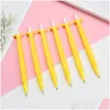 Canetas esferográficas Atacado 36 Pçs / Lote 0.5 / 0.7Mm Banana Cactus Lápis Mecânico Bonito Cenoura Matic Ding Pen School Writing Supplies Stati Dhzq6