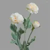 Fleurs décoratives 38 cm fleur artificielle soie Ranunculus Asiaticus pour mariage maison fête décoration bricolage arrangement saint valentin