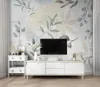 Tapety niestandardowe poapeta nowoczesne zielone liść akwarela nordycka mural mural papier salon papier Peint 3D Fresco Decor Home