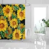 Tende da doccia Stampa 3D Fiore Tenda da doccia Girasole Rosa Tenda da appendere Accessori per il bagno Decorazione 180x180 cm Cortina R230830