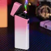 2023 Douyin Beliebte tragbare Farbverlauf-USB-wiederaufladbare Doppelbogen-Feuerzeug-Zigarettenzubehör Männer und Frauen Geschenk-Gadgets TVVV