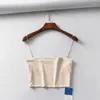 Женские танки 2023 летние женские сиськи Top Top Top Crop Sexy Elastic Cotton Camis без рукавов.