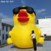 Hurtownia fabryczna outlet 5M/16.4. z dmuchawą pop -up zwierząt żółtą kaczką do wystawy trawników o świeżym powietrzu wykonanej przez Ace Air Art