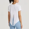 Wyplosz Gym Femmes Yoga T-shirts Fitness Vêtements de sport confortables Séchage rapide Transparent Col rond Blouse Léger