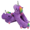 Pantoufles 35cm licorne en peluche intérieur hiver chaussures chaudes avec lumière LED pantoufle brillante pour les filles la nuit 230830