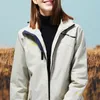 Women's Trench Coats Tan Windbreaker Jacket Single Layer Windproof Breathable Solid Color Outdoor Detachable Hooded Coat For