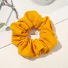 Effen kleur geruit patroon haartouwen groot formaat zachte doek elastische haarbanden elegante vrouwen paardenstaart houder haar scrunchies accessoire