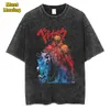 Herren T-Shirts Anime Berserk Grafik T-Shirt für Männer Vintage Schwarz gewaschene Baumwolle T-Shirts Tops Übergroßes T-Shirt Harajuku Gothic Streetwear Outfits 230829