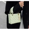 2024 Вечерние сумки Решетчатые зимние кожаные женские дизайнерские новые сумки через плечо Женская сумка