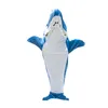 Blankets Cartoon Shark Sleeping Bag Pajamas Office Nap Wearable Loose Onesie Pajamas Kids Blanket Adult Blanket 230829