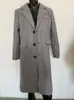 Uomo in misto lana Aelegantmis Cappotto invernale in lana monopetto Slim Fit Cappotto lungo Solido colletto con bavero Autunno Giacche streetwear 230829