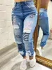 Damesjeans dames jeans met kleine voeten gescheurde modeletters gesneden aap trendy casual 230829