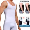 Waist Tummy Shaper Mens Compression Shirts Slimming Body Shaper Vest Workout Tank Top Tummy Control Shapewear Abs Abdomen Corset Undershirt 230829