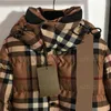 Designer Puffer Jacket Femmes Manteau Contraste Plaid Cordon Ceinture À Manches Longues À Capuchon Coton Manteaux Designers Vestes D'hiver Femmes