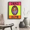 Funny Skeleton Girl Poster Bright Colourful Smiley Face Canvas Painting Art Print Vintage Quote Wall Picture Living Room Bedroom Bar Decor No Frame Wo6