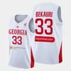 2023ジョージアFIBAワールドカップバスケットボールジャージ99 Ilia Londaridze 35 Goga Bitadze 8 Giorgi Tsintsadze White Men Women Youth XS-4XL