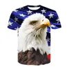 T-shirt da uomo USA Flag Shirt Uomo Donna Moda T-shirt oversize Bambini Boy Girl Tops Tees Stampa a righe Maglietta americana 3d Camiseta