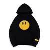 Drew moletom com capuz novo e feminino streetwear smiley suéter masculino casual moda tendência moletom rosto drew moletom 965