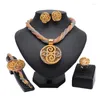 Necklace Earrings Set Moroccan Traditional Woman Wedding Bridal Jewelry Accessories Dubai Gold Plated Designer Custom Jewellery