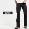 Mens Jeans Boot Cut Egtly Fleared Slim Fit Blue Black Trousers Designer Classic Male Stretch Denim Pants 230830