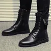 Boots PU Leather Men Motorcycle Mens Military Riding Hunting Walking Shoes Autumn Winter MidCalf Brand Designer 230829