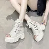 Сандалии лето 11см каблуки на каблуках кроссовок пляж пляж Flip Flop High Platform Casual дышащие ходьбы 230830