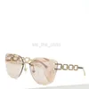 Lunettes de soleil Nouveau design de mode lunettes de soleil œil de chat Z0820A monture sans monture style simple et populaire protection uv400 extérieure polyvalente