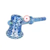 Mais recente Colorido Heady Wasphouse Fumar Tubos De Vidro Pirex Bolso Portátil Erva Seca Filtro De Tabaco Colher Tigela Inovadora Alça Antiderrapante Handpipes Porta Cigarro