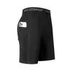 Hardloopshorts Sneldrogende compressielegging Gym Fitness met zak Heren Sportkleding Korte legging Elastisch ondergoed Sportbodem