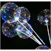 Autres fournitures de fête festives LED Ballons Lumineux Clair Ballon Anniversaire Décoration Transparent Bobo Drop Livraison Maison Garde Dh9OD