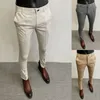 Mens Pants Men Suit Formal Trousers Stretch Slim Pantalone Hombre Masculina Solid Color Casual Dress Fashion Clothing 230829