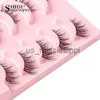 False Eyelashes SHIDISHANGPIN 35 Pairs Half Eyelash Transparent Stalk Invisible Band Faux Mink Lashes Reusable False Eyelashes Natural Fluffy x0830