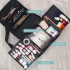 Make-uptasjes met grote capaciteit Meerlaagse manicure-kappersborduurgereedschapsset Opbergdoos voor cosmetica Toilettas 230830