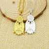 Collares colgantes LPHZQH lindo collar sueco vallh mujeres mascota perro animal joyería regalo de Navidad color oro dropship