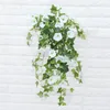 Decorative Flowers 65cm Length Fake Vine Flower Garden Home Decor Artificial Hanging Plant Silk Morning Glory Party Decoration